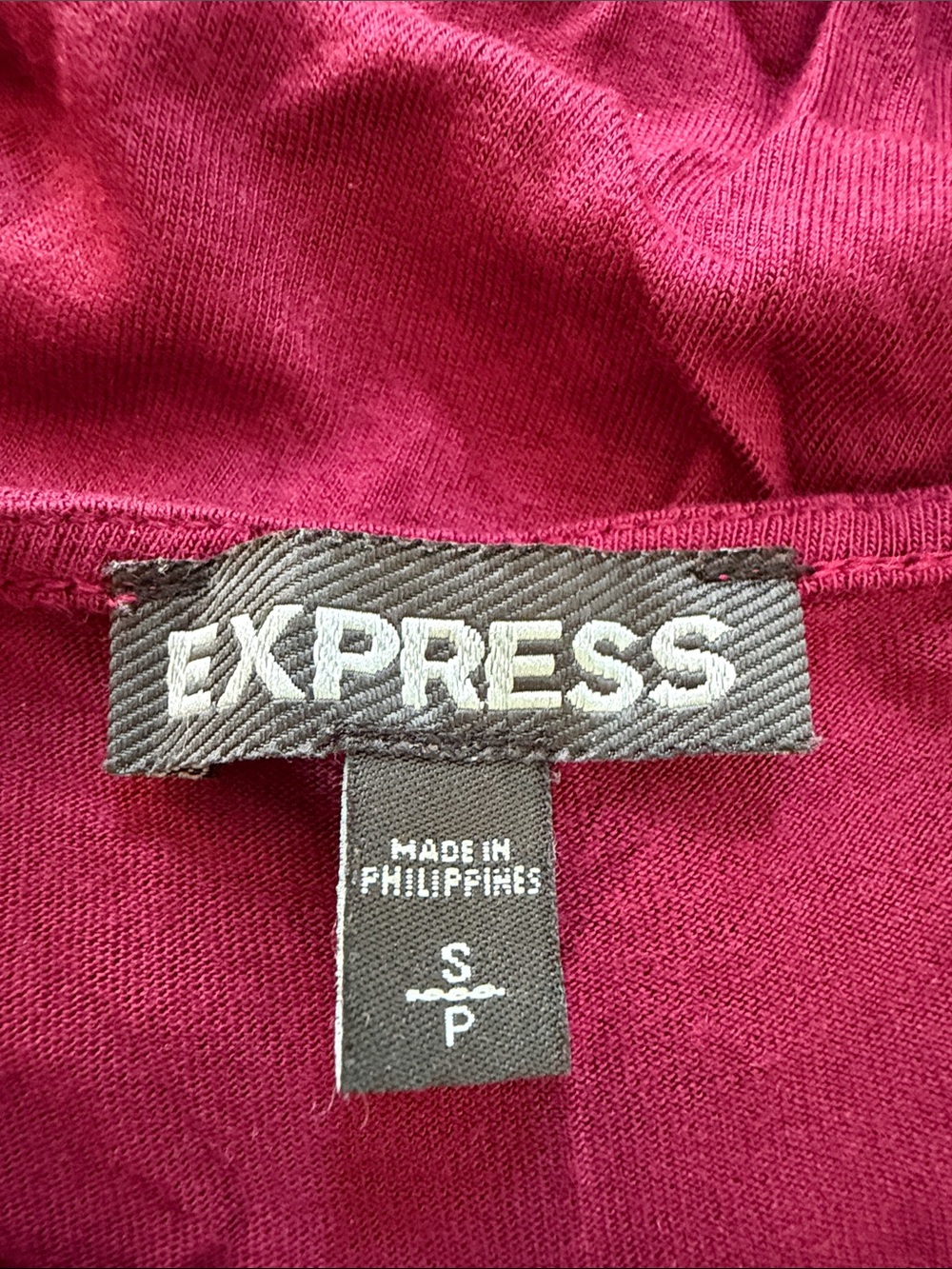 Express Magenta/Deep Raspberry/Plum Sleeveless Tank Top Small Gold Zippe - Picture 4 of 5